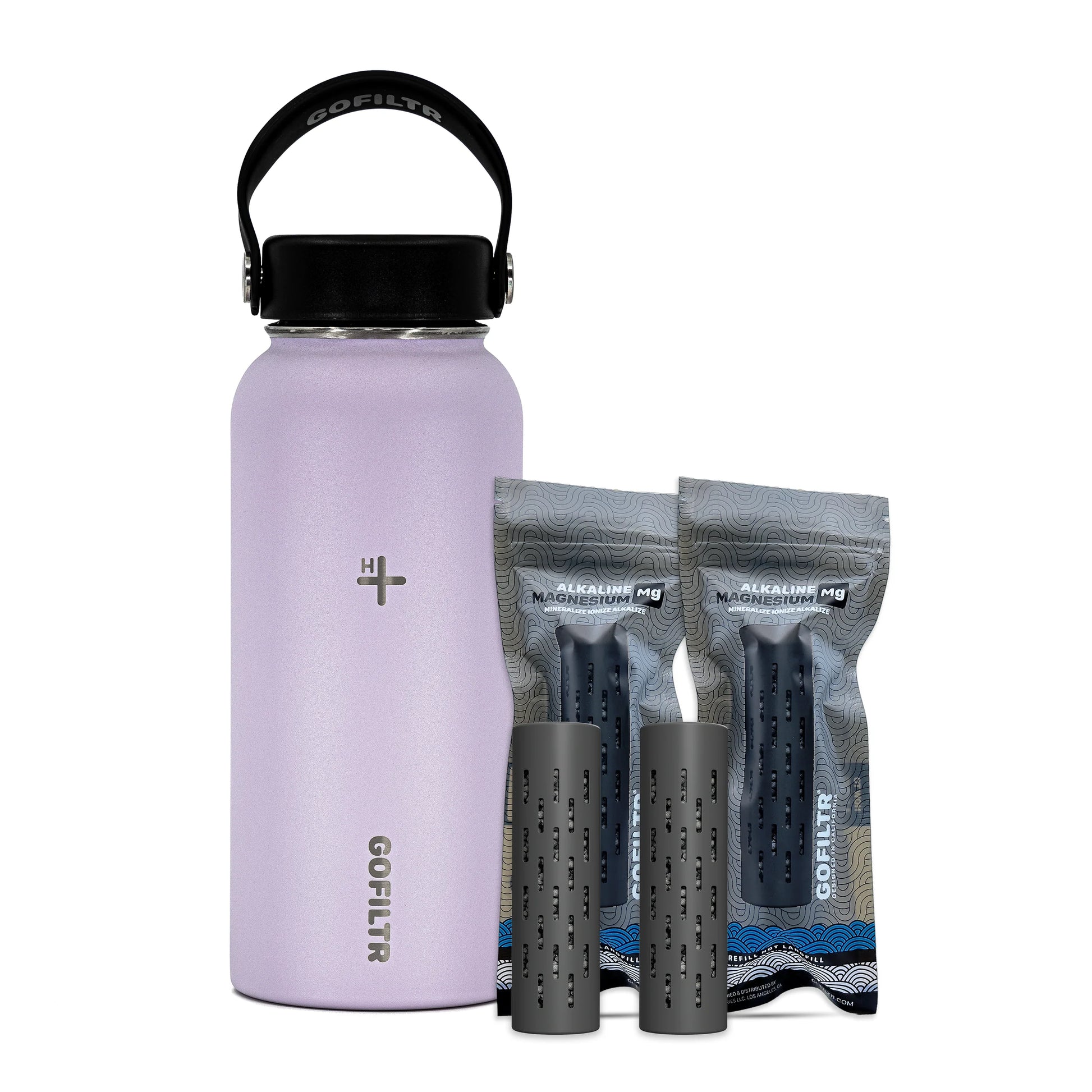 32 Oz Insulated Alkaline Water Bottle - Generates 9.5 pH Alkaline Water