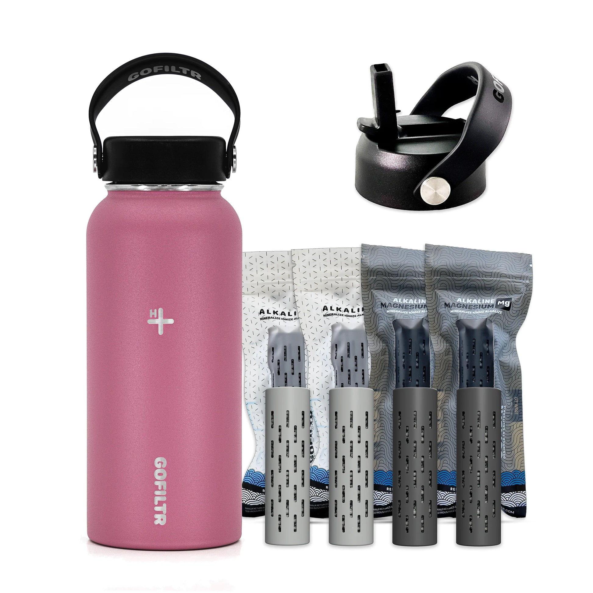 32 Oz Insulated Alkaline Water Bottle - Generates 9.5 pH Alkaline Water