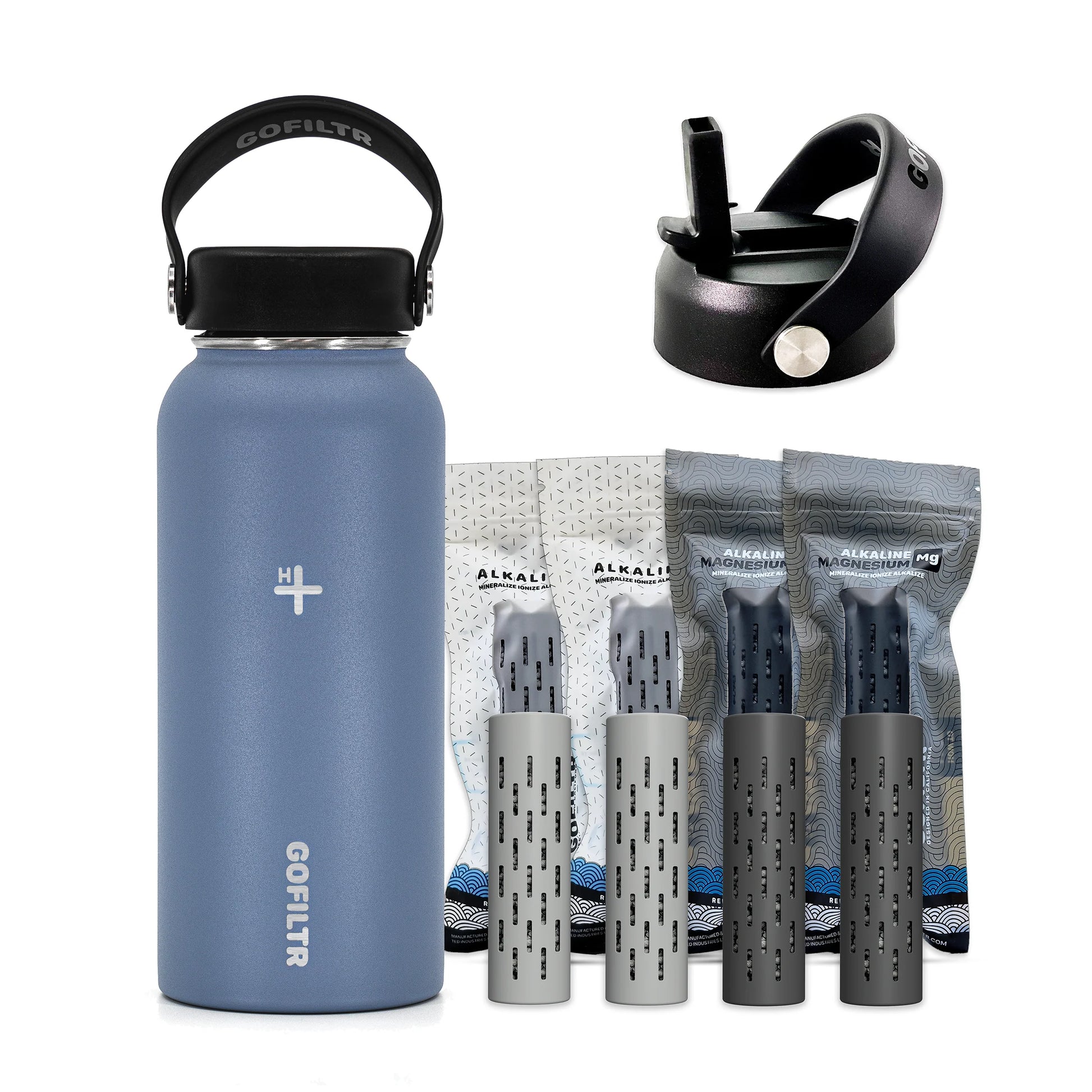 32 Oz Insulated Alkaline Water Bottle - Generates 9.5 pH Alkaline Water