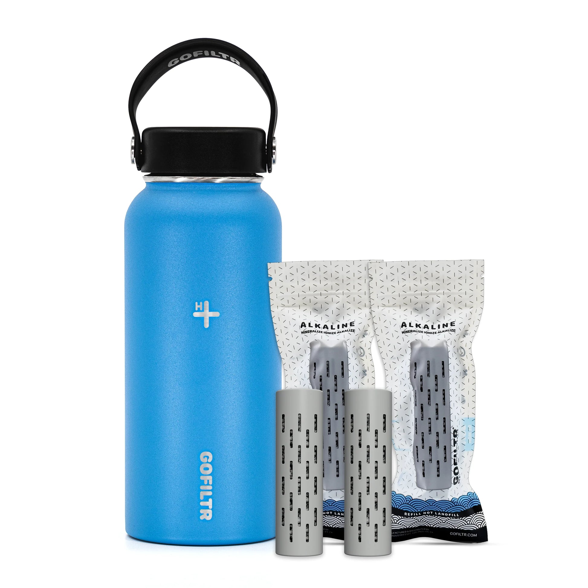 32 Oz Insulated Alkaline Water Bottle - Generates 9.5 pH Alkaline Water