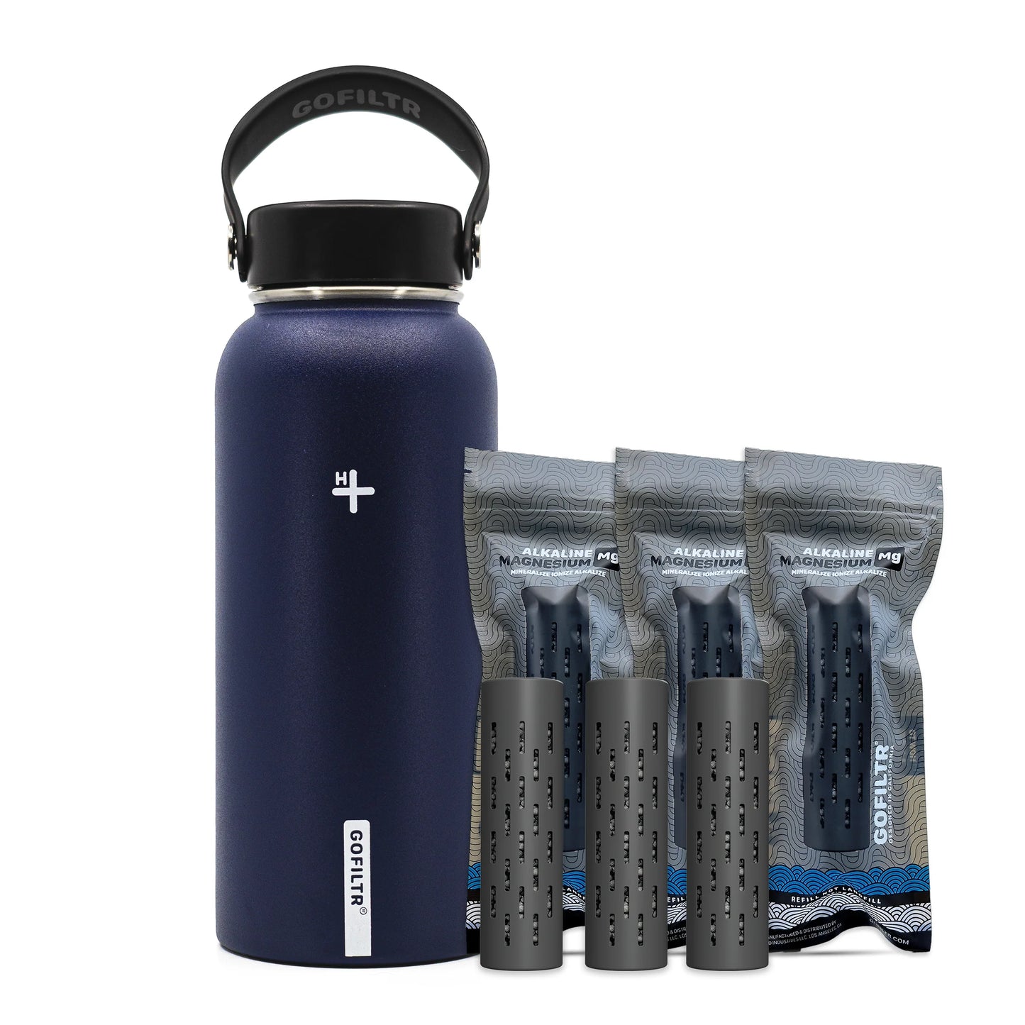 32 Oz Insulated Alkaline Water Bottle - Generates 9.5 pH Alkaline Water