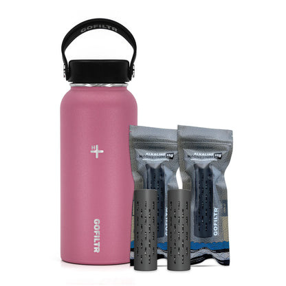32 Oz Insulated Alkaline Water Bottle - Generates 9.5 pH Alkaline Water
