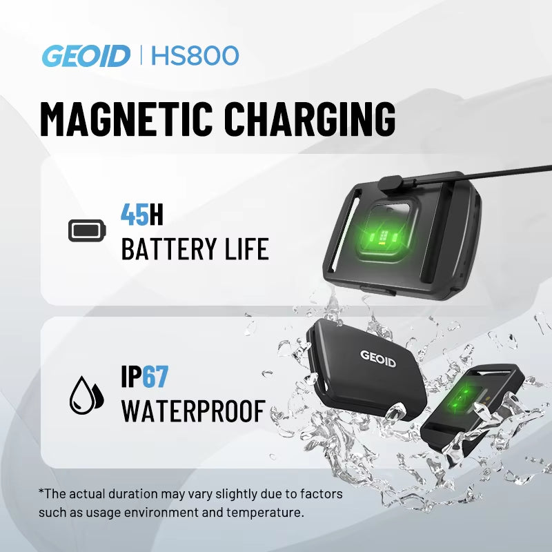 GEOID HS800 Heart Rate Monitor and Fitness Tracker with Chest Strap for Exercise, Cycling, and Yoga