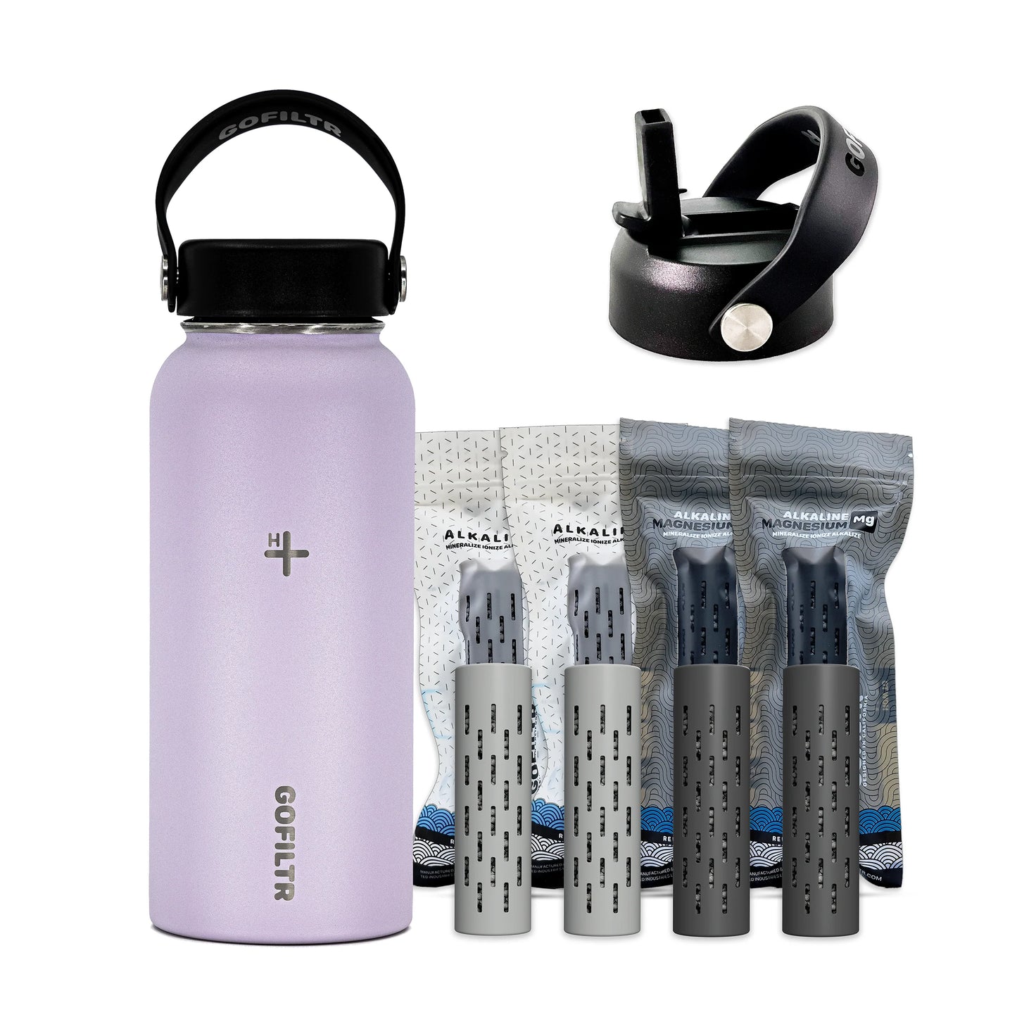 32 Oz Insulated Alkaline Water Bottle - Generates 9.5 pH Alkaline Water