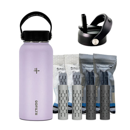 32 Oz Insulated Alkaline Water Bottle - Generates 9.5 pH Alkaline Water