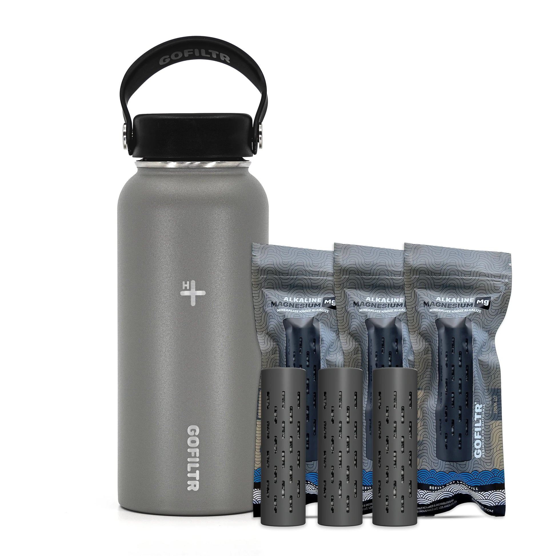 32 Oz Insulated Alkaline Water Bottle - Generates 9.5 pH Alkaline Water