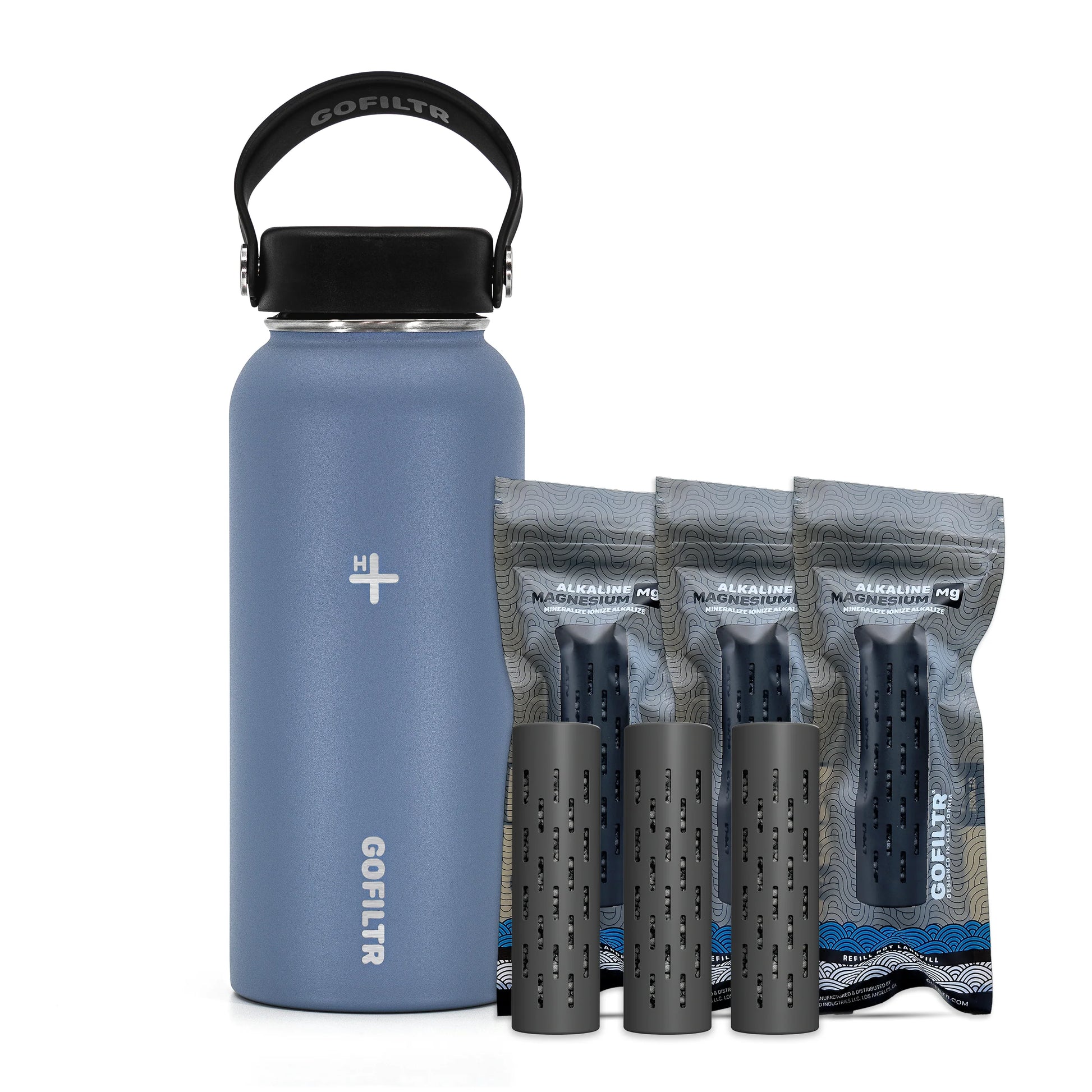 32 Oz Insulated Alkaline Water Bottle - Generates 9.5 pH Alkaline Water