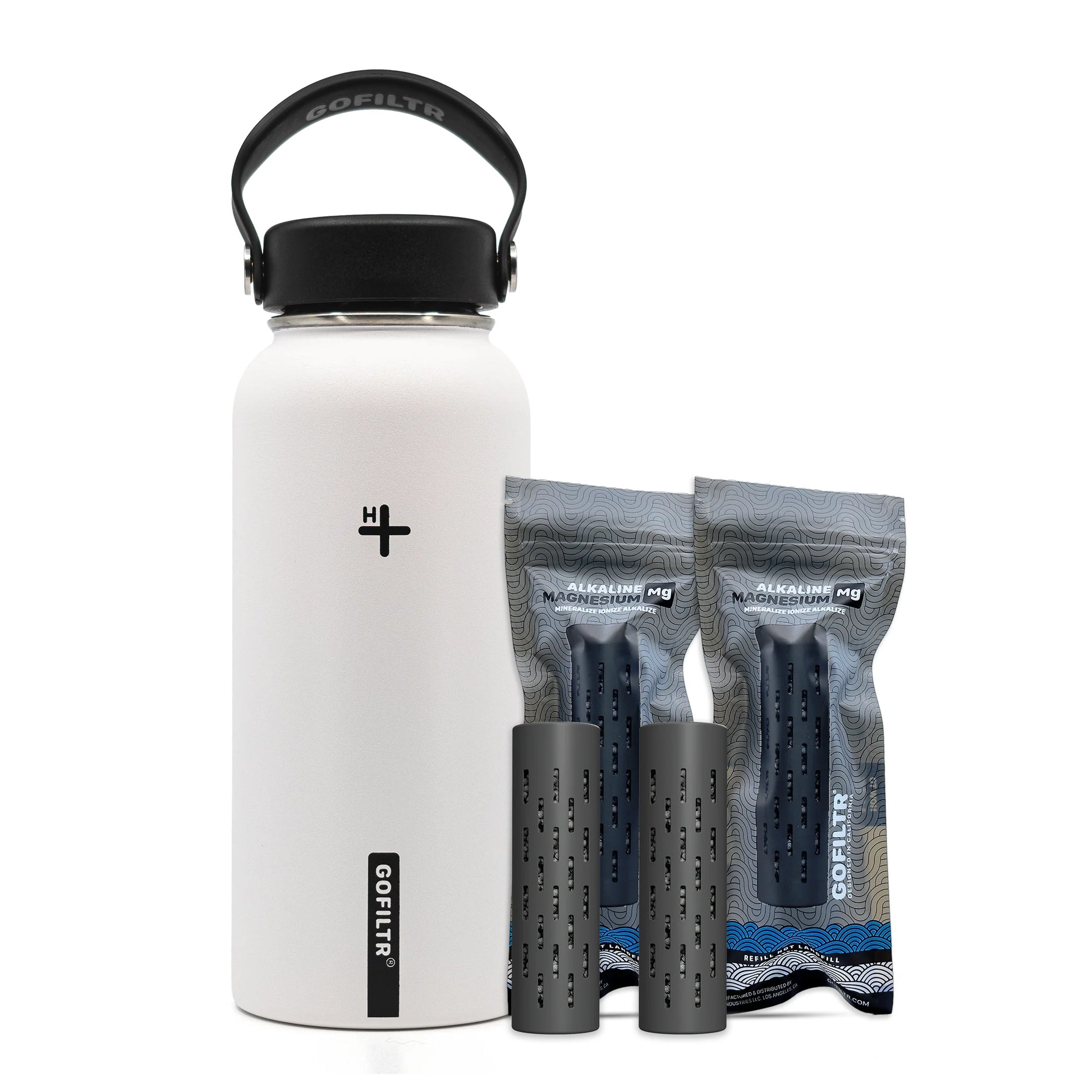 32 Oz Insulated Alkaline Water Bottle - Generates 9.5 pH Alkaline Water