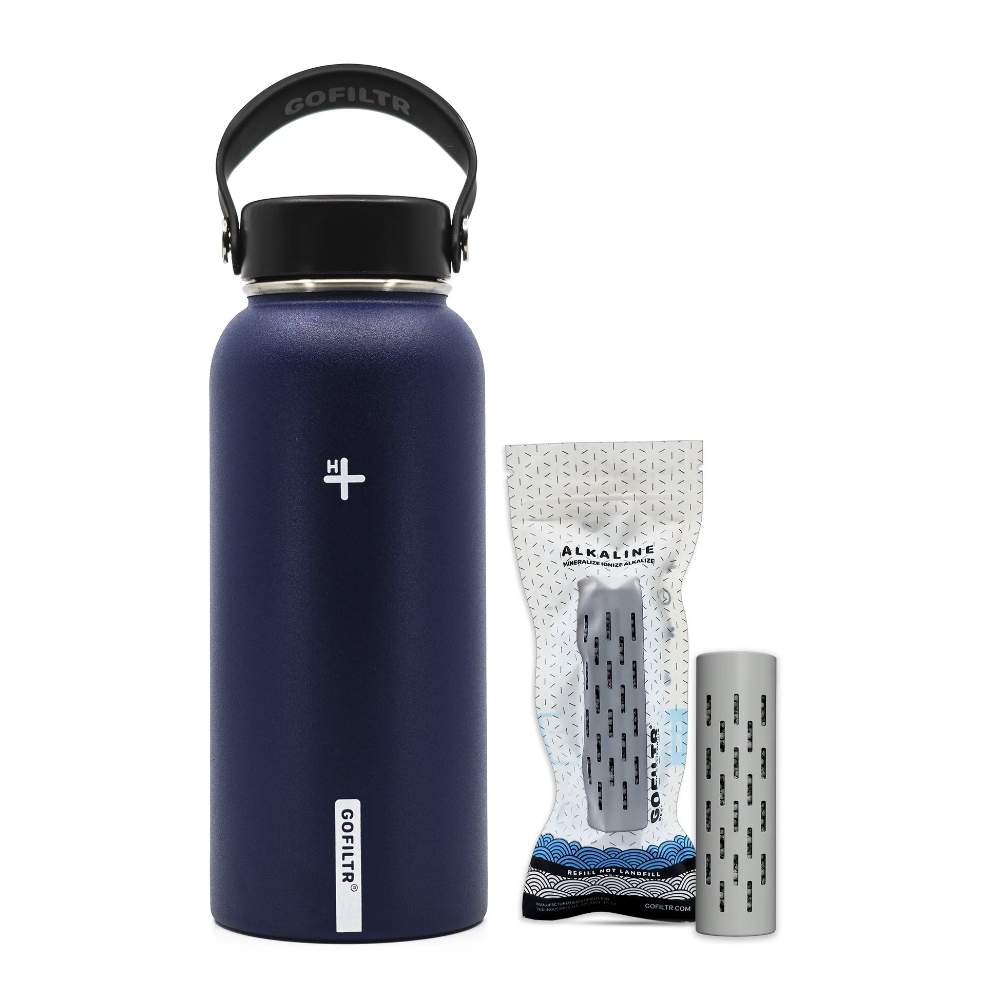 32 Oz Insulated Alkaline Water Bottle - Generates 9.5 pH Alkaline Water
