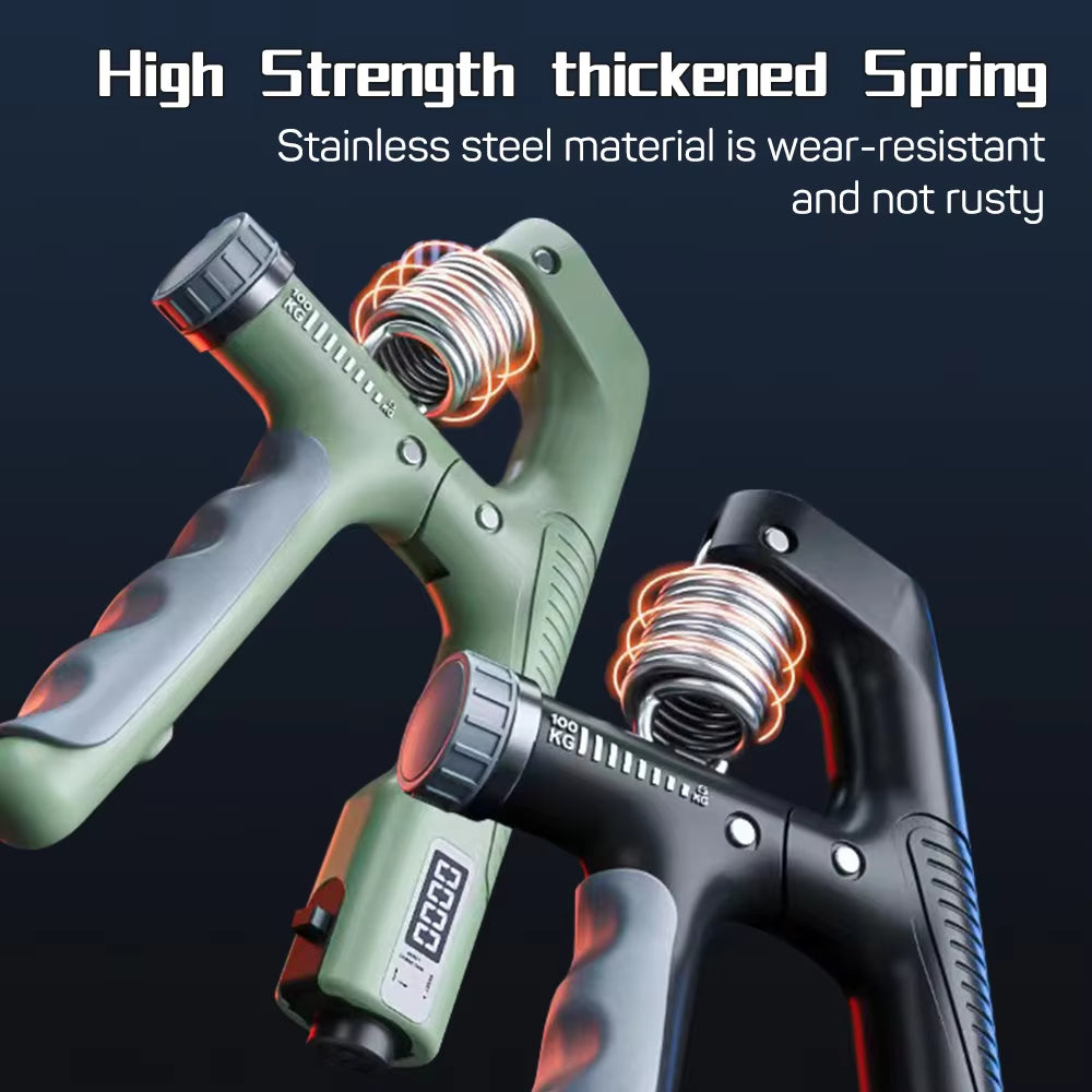 Adjustable Smart Grip Strengthener (10-100KG) for Power Training and Finger Flexibility