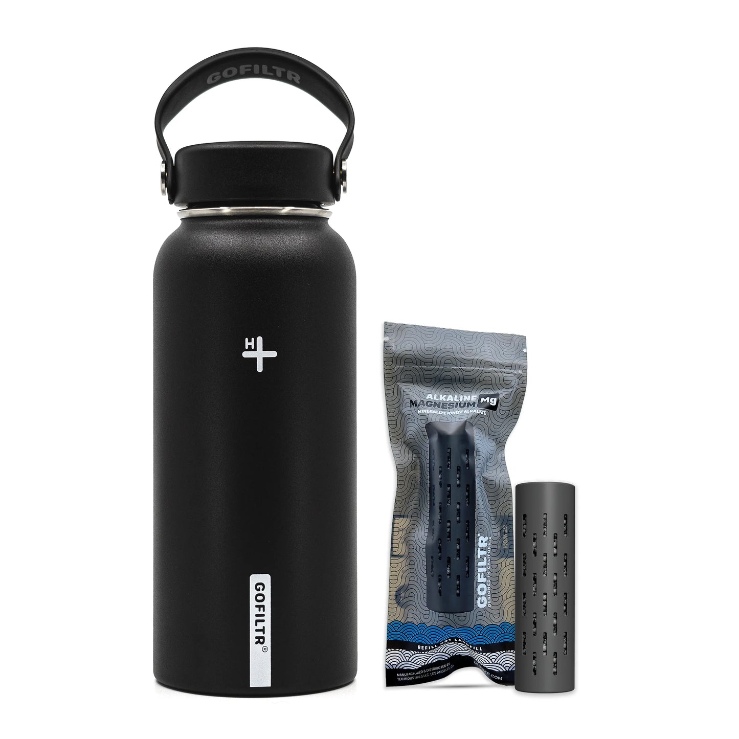32 Oz Insulated Alkaline Water Bottle - Generates 9.5 pH Alkaline Water