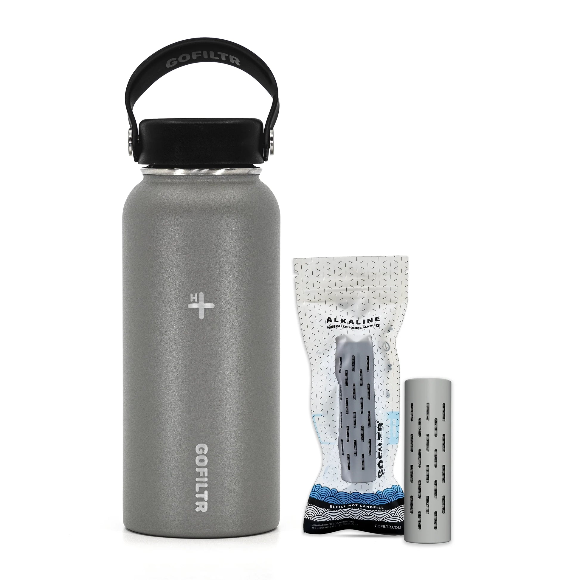 32 Oz Insulated Alkaline Water Bottle - Generates 9.5 pH Alkaline Water