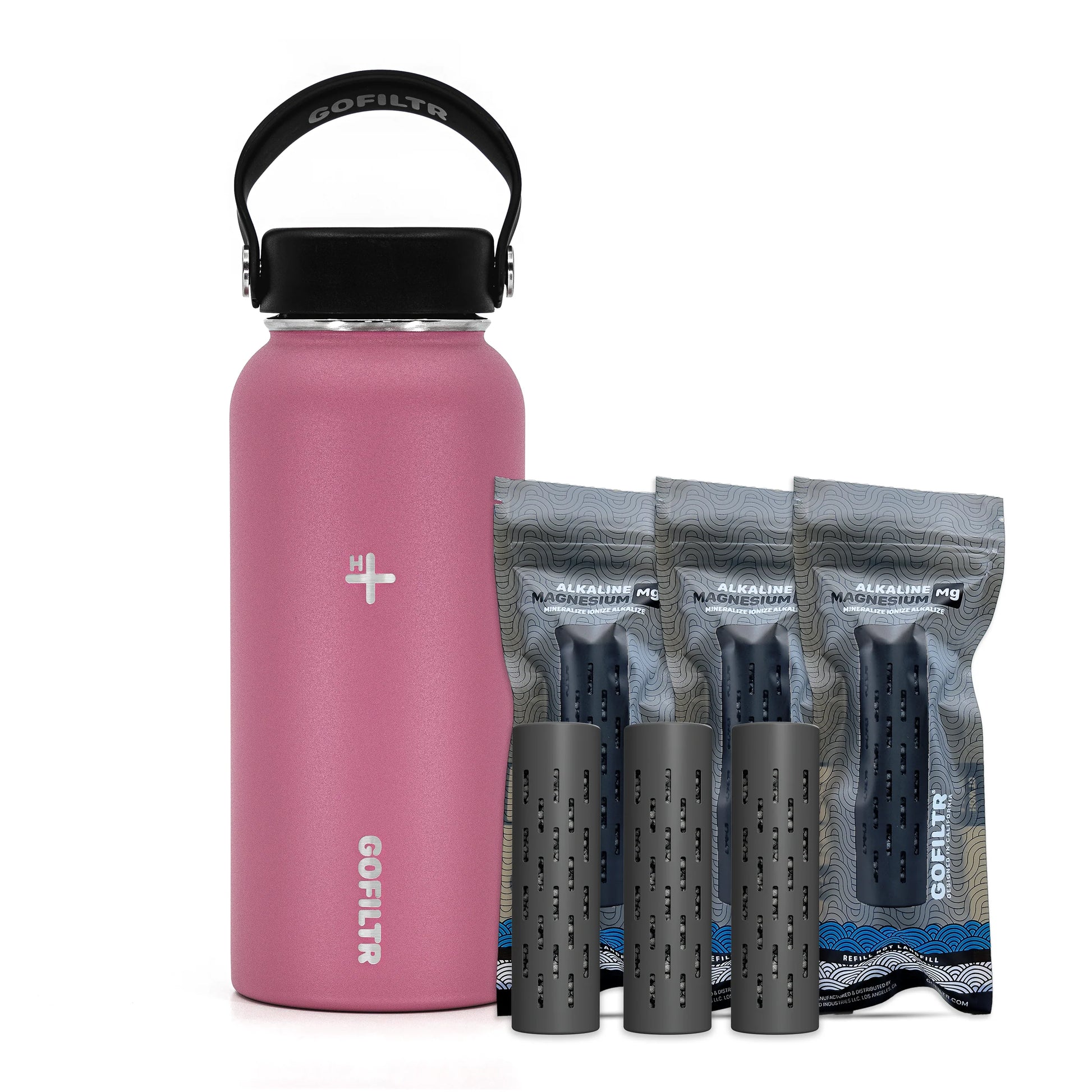 32 Oz Insulated Alkaline Water Bottle - Generates 9.5 pH Alkaline Water