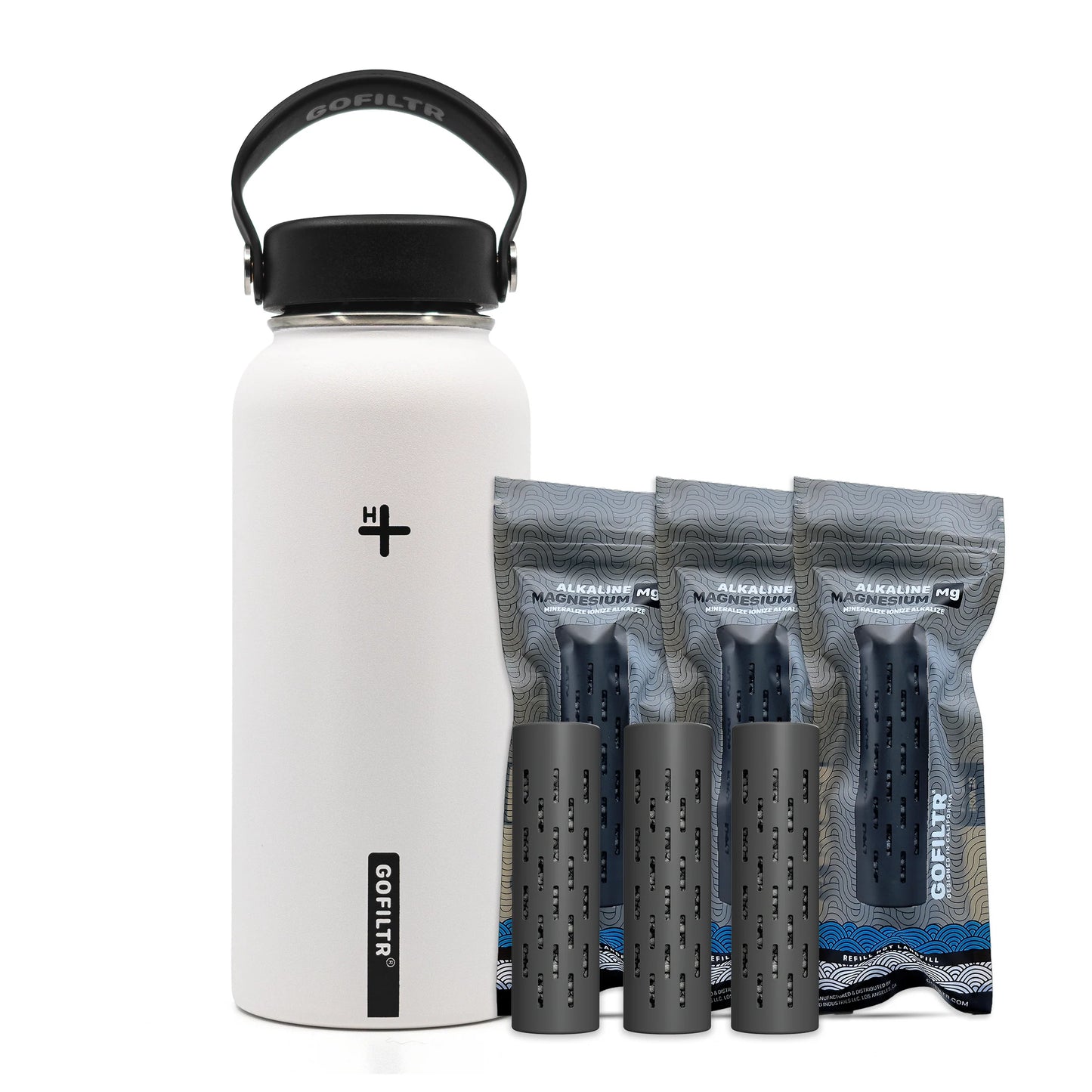 32 Oz Insulated Alkaline Water Bottle - Generates 9.5 pH Alkaline Water