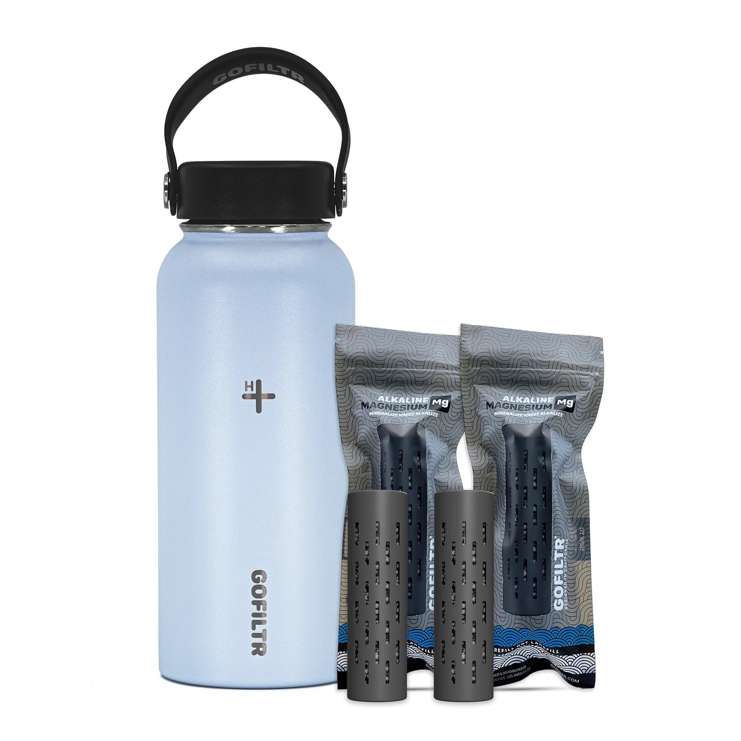 32 Oz Insulated Alkaline Water Bottle - Generates 9.5 pH Alkaline Water