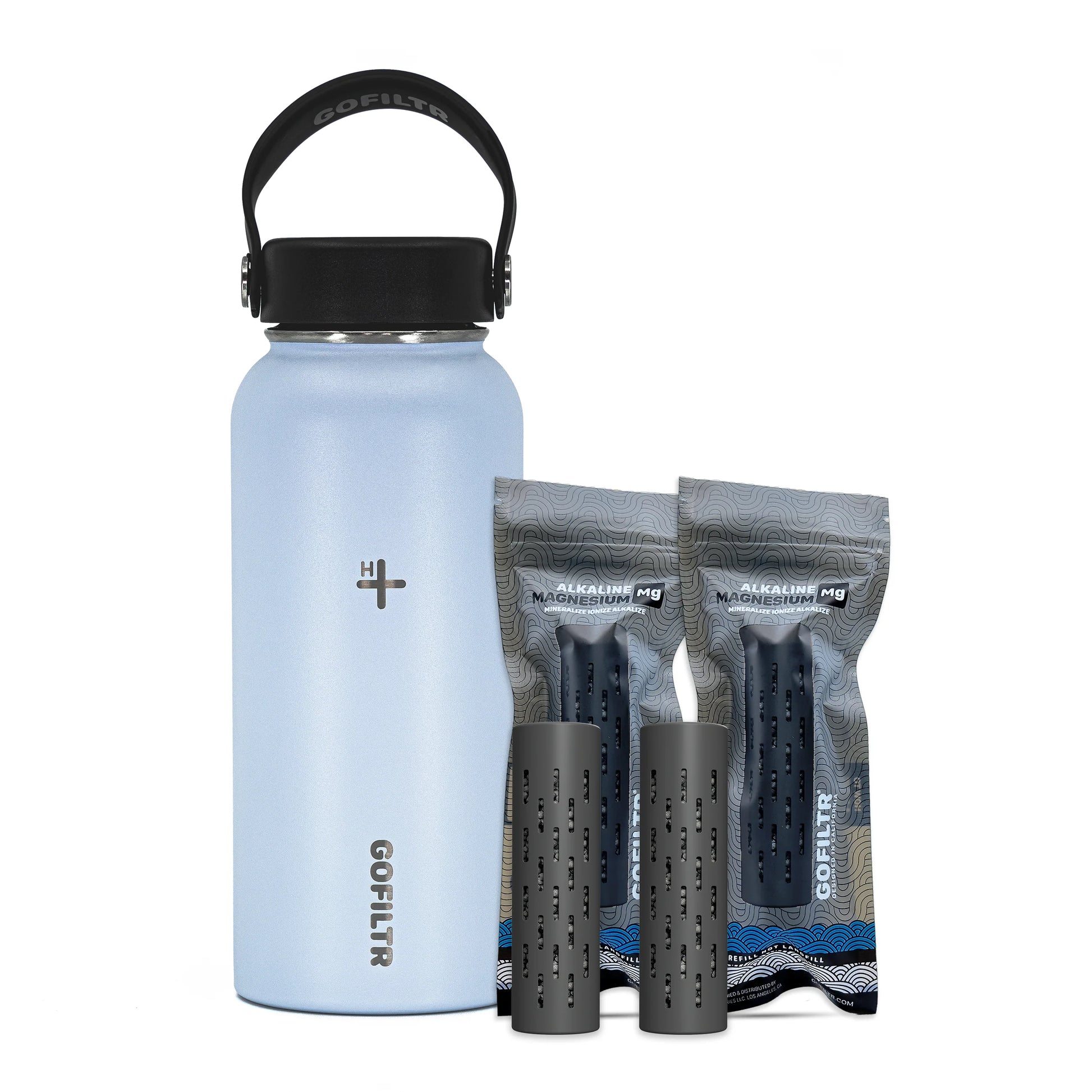 32 Oz Insulated Alkaline Water Bottle - Generates 9.5 pH Alkaline Water