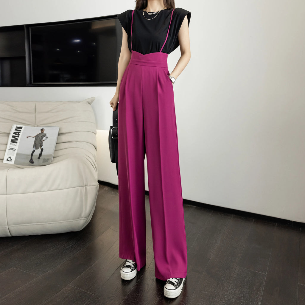High Waist Straight Leg Jumpsuit