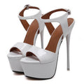 Aneikeh Big Size 41-46 16CM Platform Gladiator High Heel Pumps
