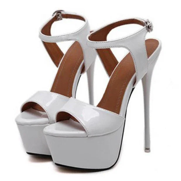 Aneikeh Big Size 41-46 16CM Platform Gladiator High Heel Pumps