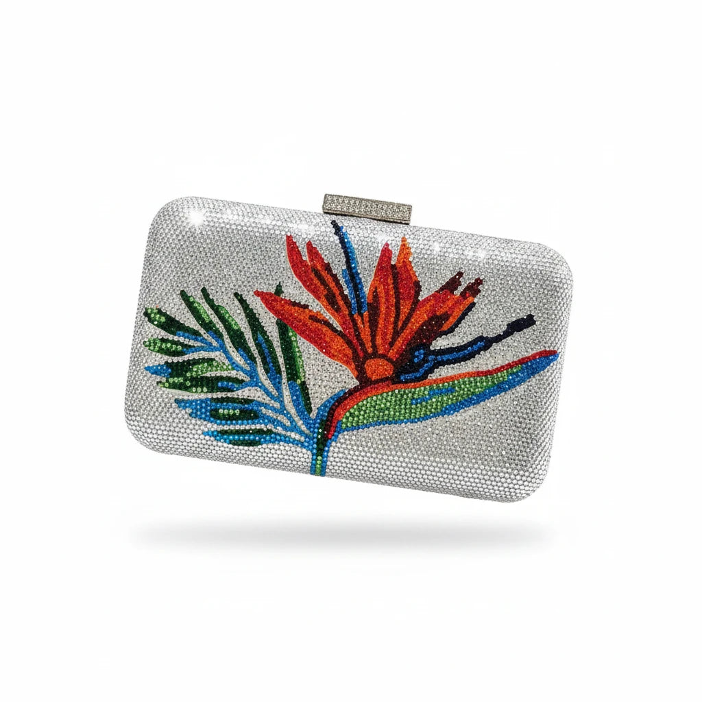 Flower Crystal Evening Bag
