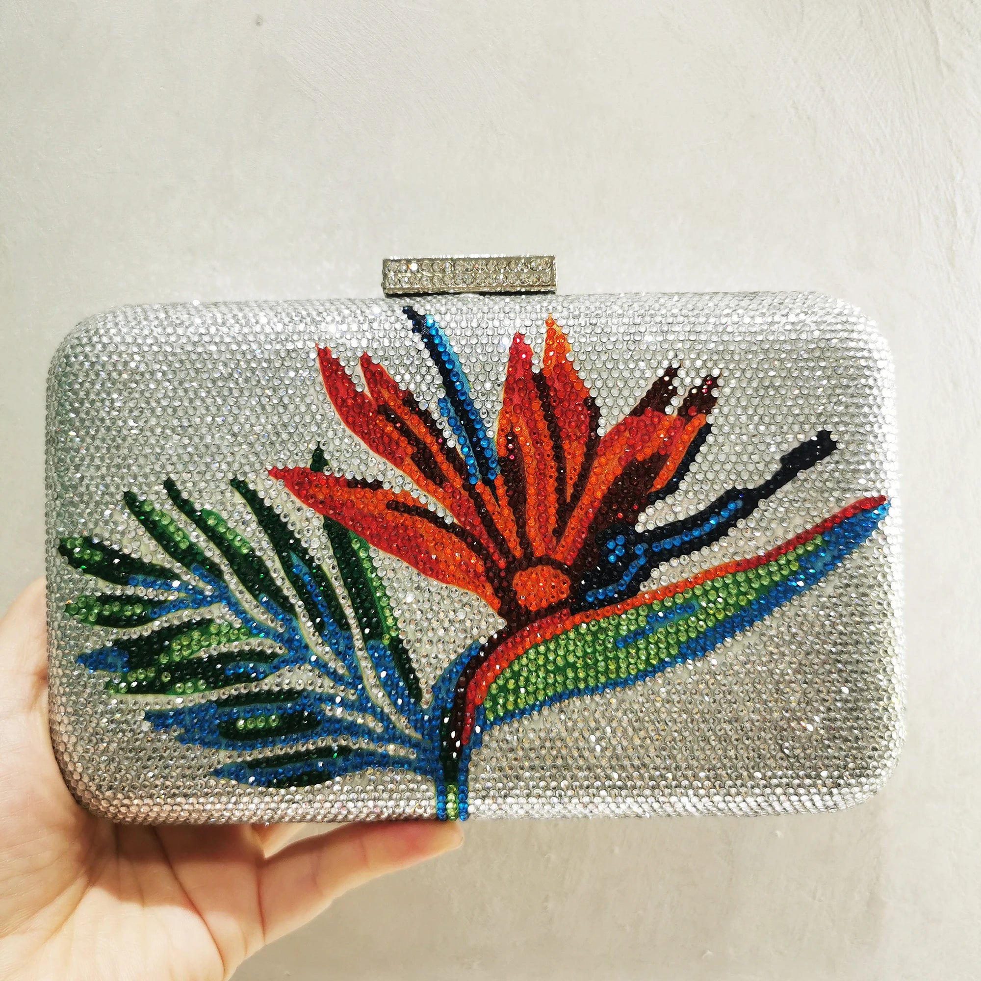 Flower Crystal Evening Bag for Women