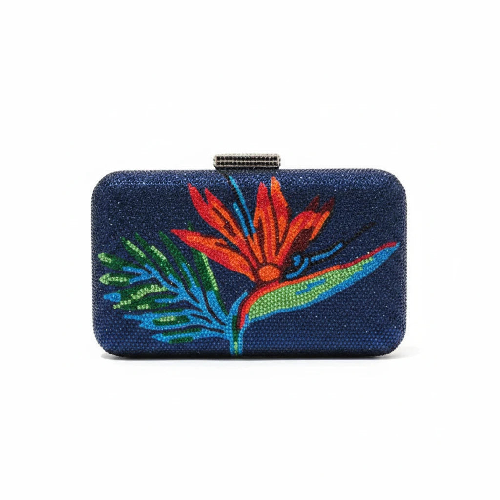 Flower Crystal Evening Bag