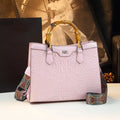 Luxury Crocodile Leather Bucket Bag for Women