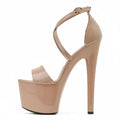 Cross-Tied Peep Toe Thin Heel High Heels