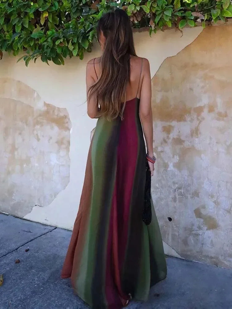 Y2K Halter Bandage Maxi Dress