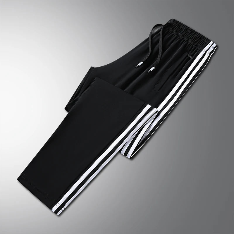 Ice Silk Casual Jogger Trousers
