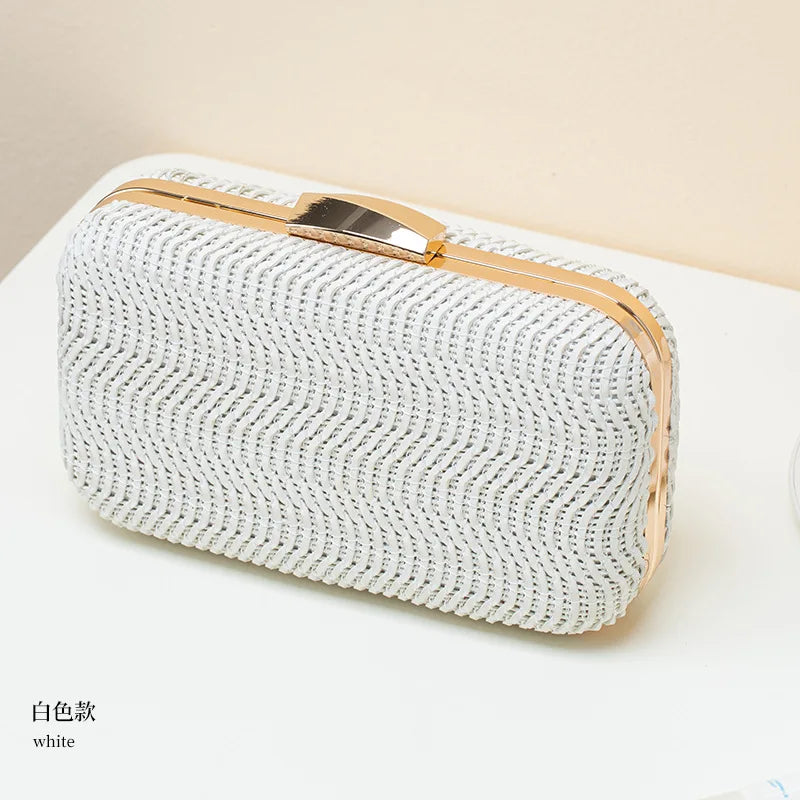 Casual Woven Straw Clutch Shoulder Bag for Women