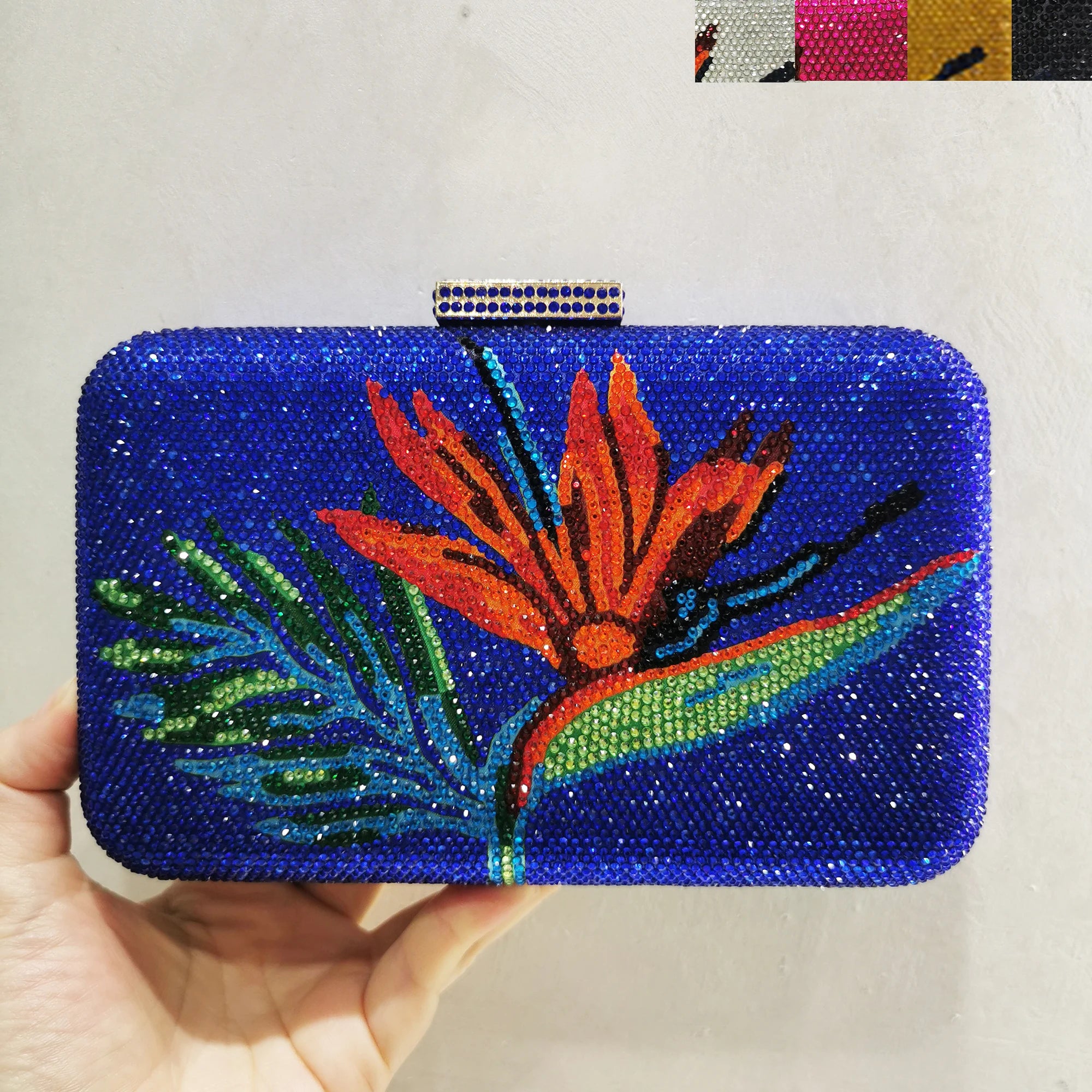 Flower Crystal Evening Bag for Women