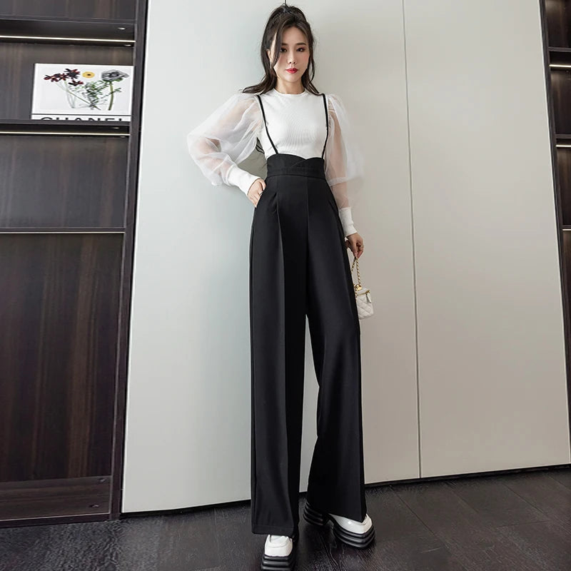 High Waist Straight Leg Jumpsuit