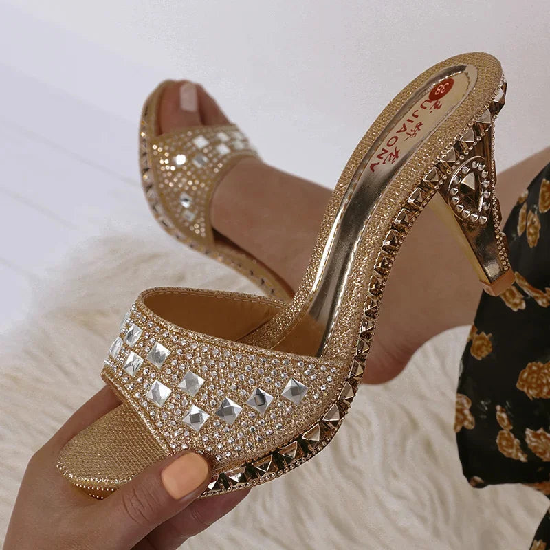 Eilyken Pointed Toe Thin High Heel Ankle Strap Sandals for Women