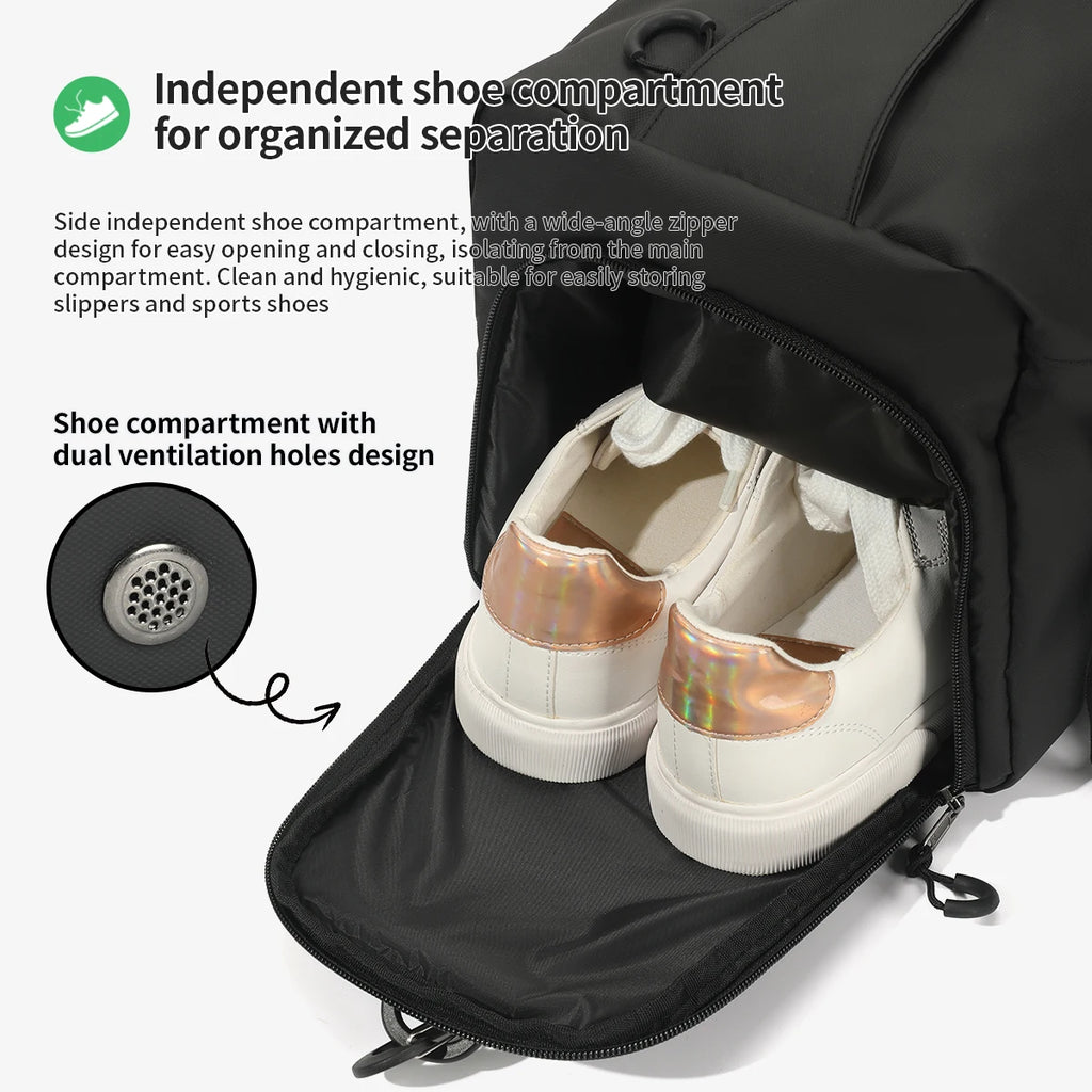 Women's Sports Gym Duffel Bag with Shoe Compartment