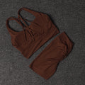 V-Back Sports Bra & High Waist Shorts Set