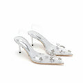 Bling Pointed Toe Rome Shallow String Bead Pumps