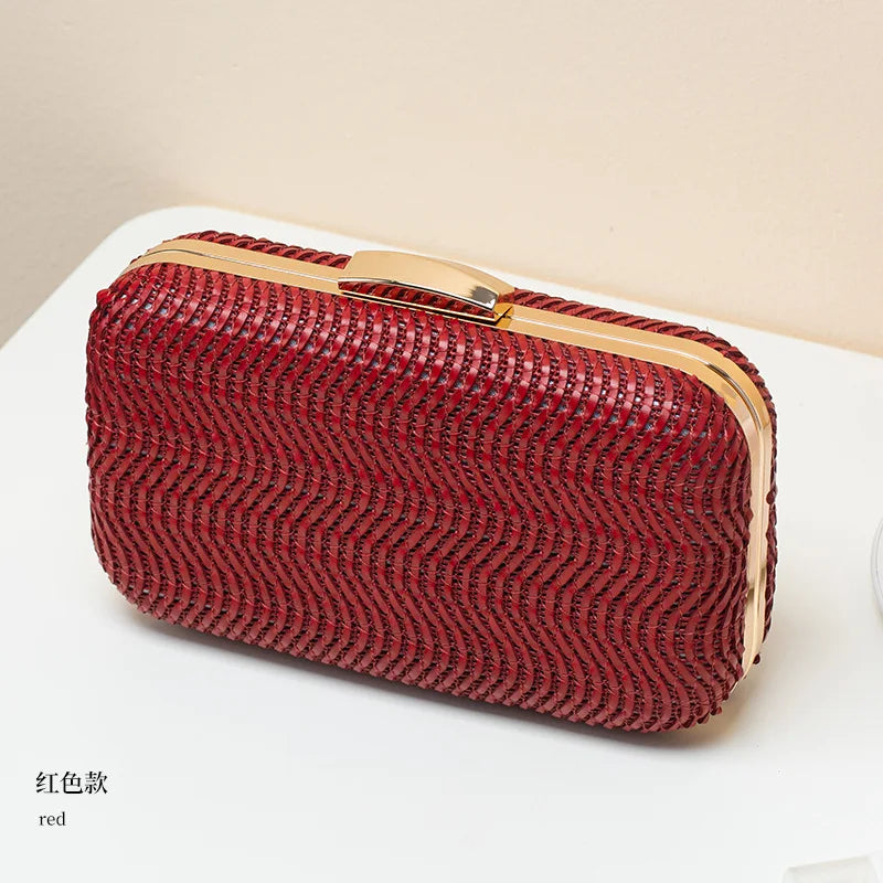 Casual Woven Straw Clutch Shoulder Bag for Women