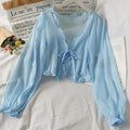 Lace Bow Ruffle Sun-Protection Cardigan