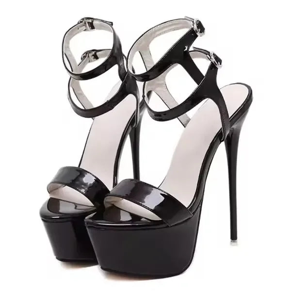 Aneikeh Big Size 41-46 16CM Platform Gladiator High Heel Pumps
