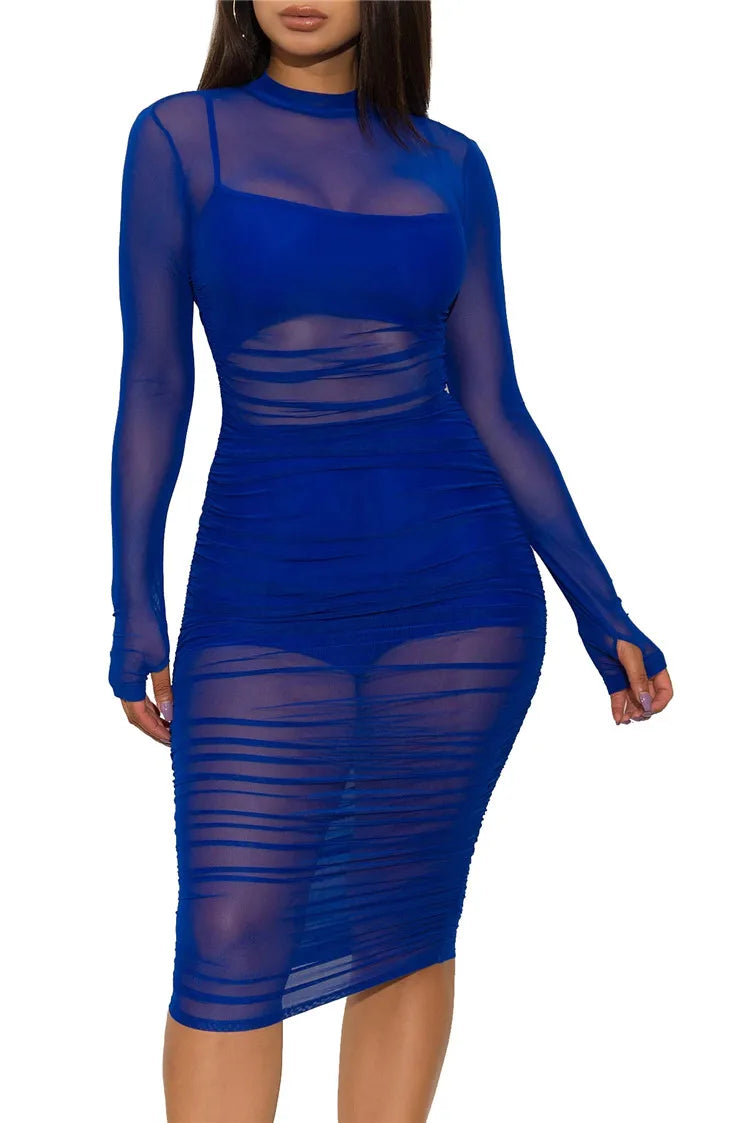 Mesh Bodycon 3-Piece Set