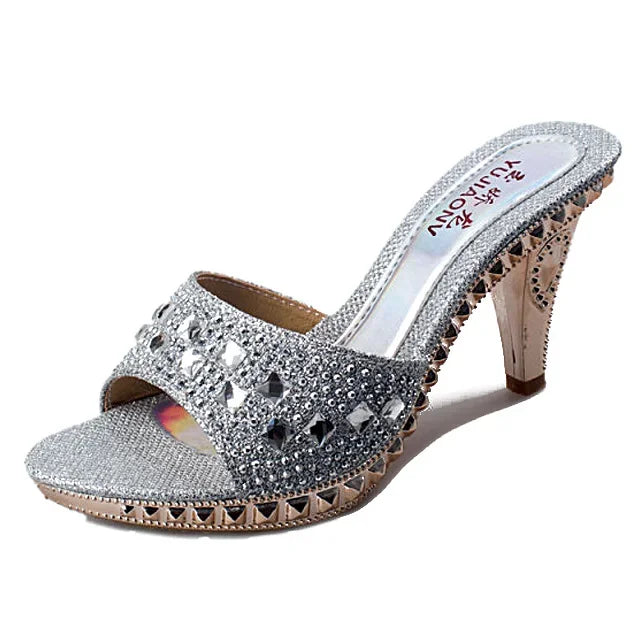 Eilyken Pointed Toe Thin High Heel Ankle Strap Sandals for Women