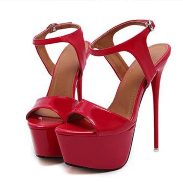 Aneikeh Big Size 41-46 16CM Platform Gladiator High Heel Pumps