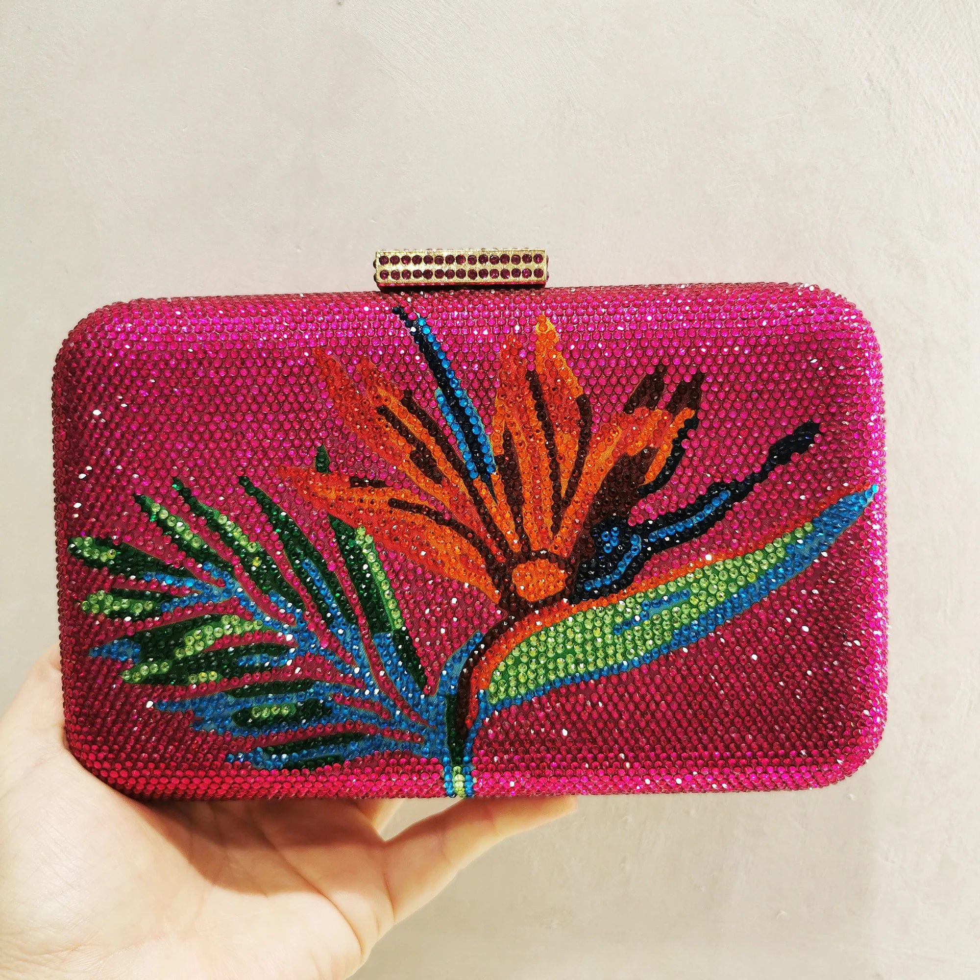 Flower Crystal Evening Bag for Women