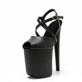 Stripper Pole Dance Platform High Heel Cross Strap