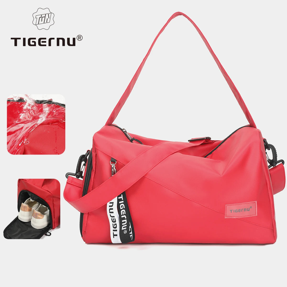 Women's Sports Gym Duffel Bag with Shoe Compartment