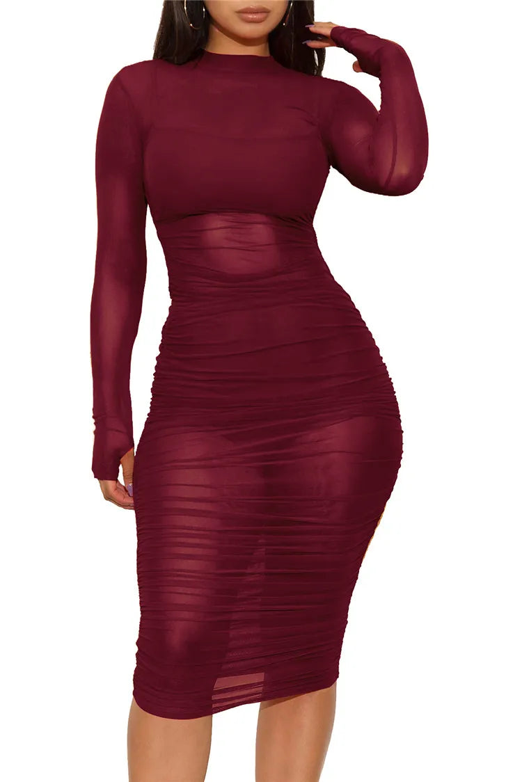 Mesh Bodycon 3-Piece Set