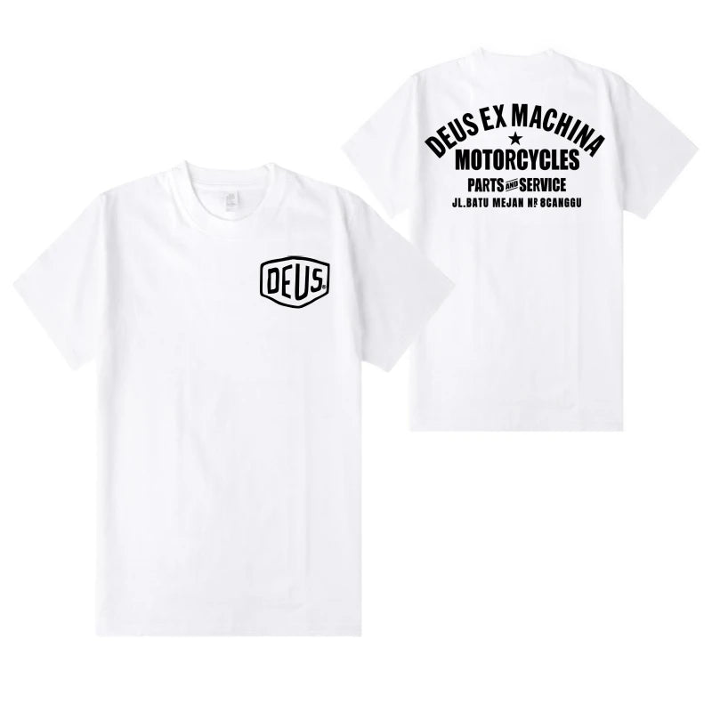 2024 Unisex Harajuku DEUS EX MACHINA T-Shirt Hip Hop Oversized Streetwear Vintage Printed Short Sleeve Summer Cotton Male Tops