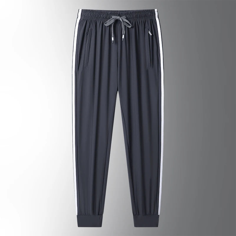 Ice Silk Casual Jogger Trousers