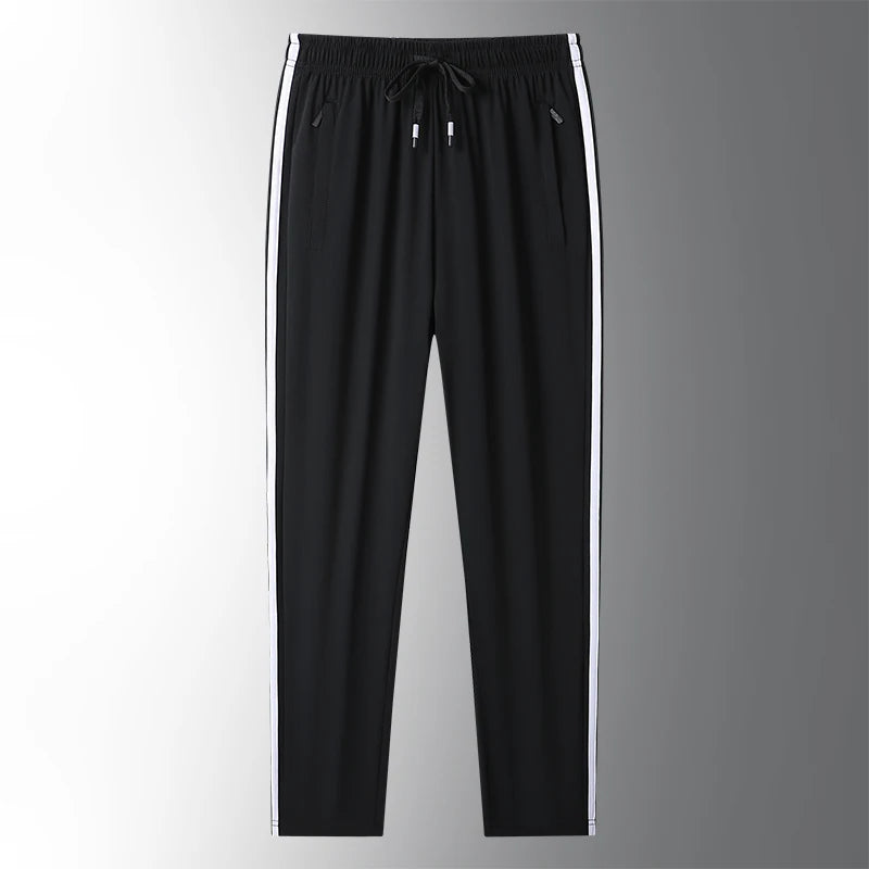 Ice Silk Casual Jogger Trousers
